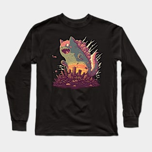 Catzilla sunset Long Sleeve T-Shirt